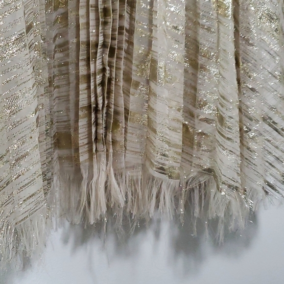 Anthropoligie Moulinette Soeurs Pleaded Gold Skirt - Picture 6 of 9